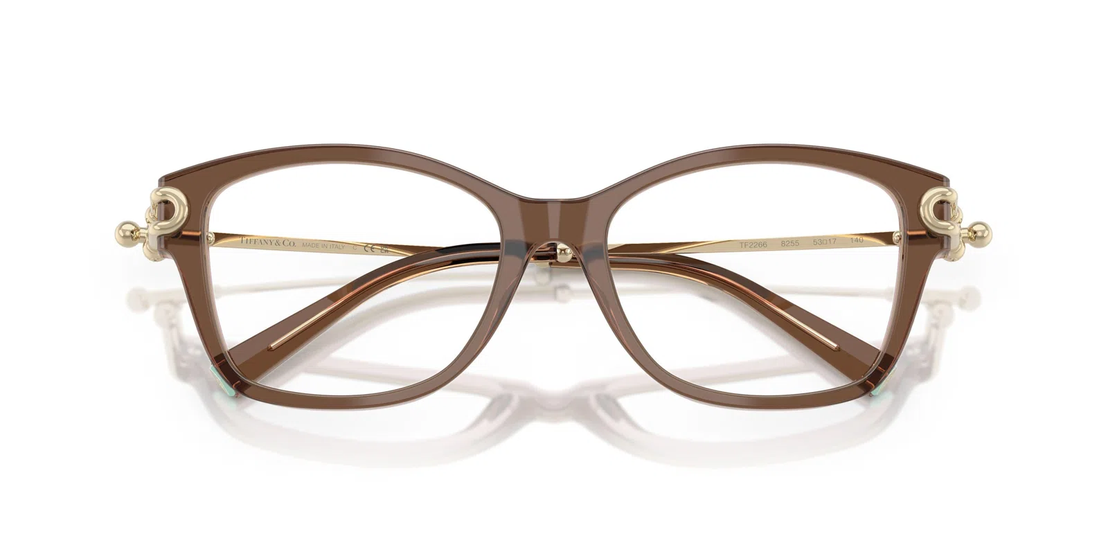Tiffany 2266 Eyeglasses - Brown Transparent On Pink - view 6
